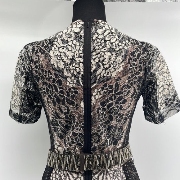 Anthropologie Bryan lars lace Melange Pencil Dress unique patchwork sz 2 - Picture 13 of 14